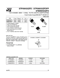Datasheet P9NK60ZFD manufacturer STMicroelectronics