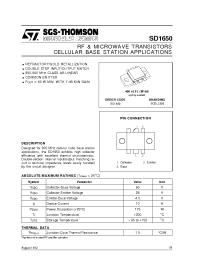 Datasheet SD1650 manufacturer STMicroelectronics