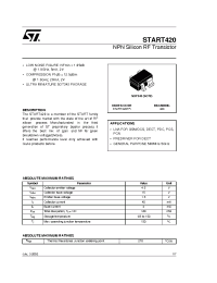 Datasheet START420TR manufacturer STMicroelectronics