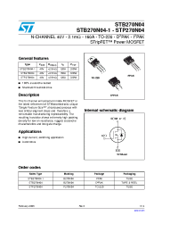 Datasheet STB270N04 manufacturer STMicroelectronics