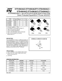 Datasheet STB4NK60Z manufacturer STMicroelectronics