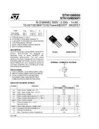 Datasheet STH15NB50FI manufacturer STMicroelectronics