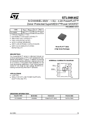 Datasheet STL5NK65Z manufacturer STMicroelectronics