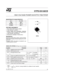 Datasheet STPS15H100CB-TR manufacturer STMicroelectronics