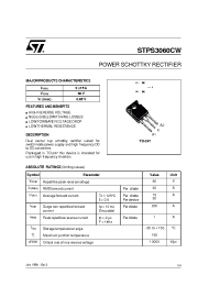 Datasheet STPS3060CW manufacturer STMicroelectronics
