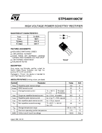 Datasheet STPS40H100CW manufacturer STMicroelectronics