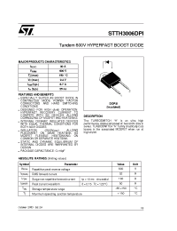 Datasheet STTH3006DPI manufacturer STMicroelectronics