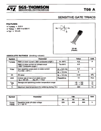 Datasheet T08-6A manufacturer STMicroelectronics