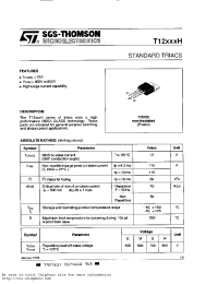 Datasheet T1213DH manufacturer STMicroelectronics