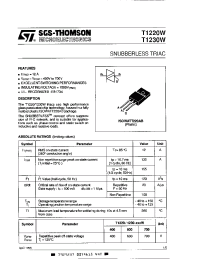Datasheet T1220W manufacturer STMicroelectronics