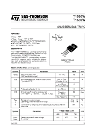 Datasheet T1620W manufacturer STMicroelectronics