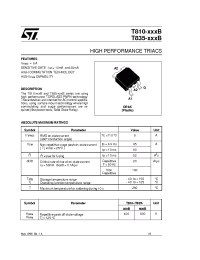 Datasheet T835-xxxB manufacturer STMicroelectronics