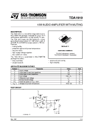 Datasheet TDA1910HS manufacturer STMicroelectronics