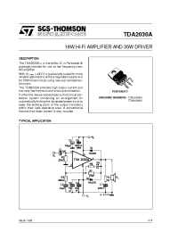 Datasheet TDA2030A manufacturer STMicroelectronics