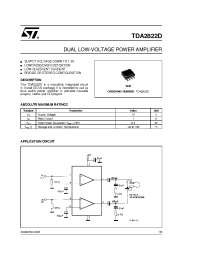 Datasheet TDA2822D manufacturer STMicroelectronics