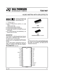 Datasheet TDA7467 manufacturer STMicroelectronics