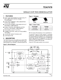 Datasheet TDA7478D manufacturer STMicroelectronics