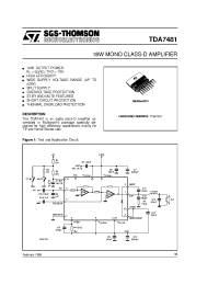 Datasheet TDA7481 manufacturer STMicroelectronics