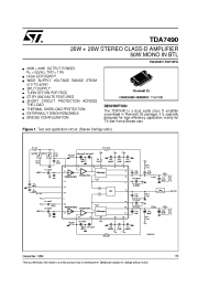 Datasheet TDA7490 manufacturer STMicroelectronics