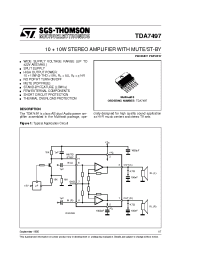 Datasheet TDA7497 manufacturer STMicroelectronics