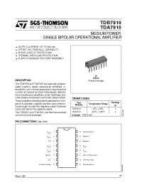 Datasheet TDA7910 manufacturer STMicroelectronics