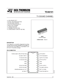 Datasheet TDA8191 manufacturer STMicroelectronics