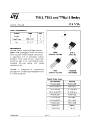 Datasheet TN1215-1000B-TR manufacturer STMicroelectronics
