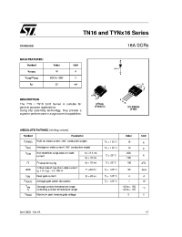 Datasheet TN1625-1000G manufacturer STMicroelectronics