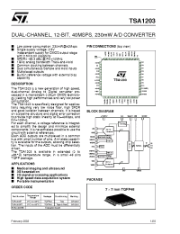 Datasheet TSA1203 manufacturer STMicroelectronics