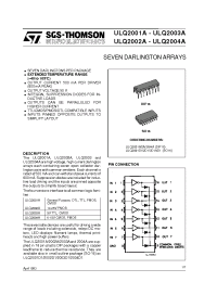 Datasheet ULQ2001 manufacturer STMicroelectronics