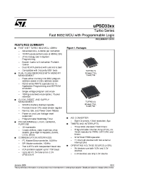 Datasheet UPSD3312DV-40U6T manufacturer STMicroelectronics
