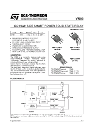 Datasheet VN03(011Y) manufacturer STMicroelectronics