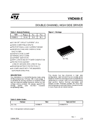 Datasheet VND600-E manufacturer STMicroelectronics