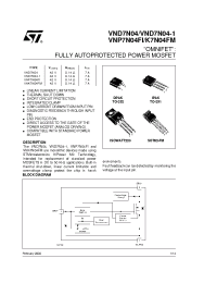 Datasheet VND7N04-1 manufacturer STMicroelectronics