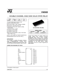 Datasheet VND920 manufacturer STMicroelectronics