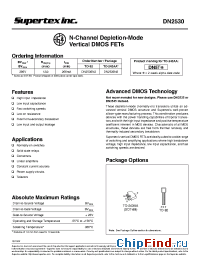 Datasheet DN2530N3 manufacturer Supertex