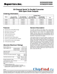 Datasheet HV5522 manufacturer Supertex