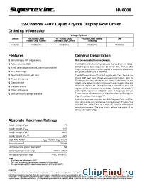 Datasheet HV6008 manufacturer Supertex