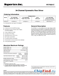 Datasheet HV7022DJ-C manufacturer Supertex