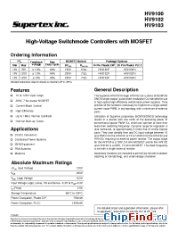 Datasheet HV9100P manufacturer Supertex