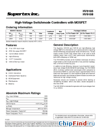 Datasheet HV9105P manufacturer Supertex
