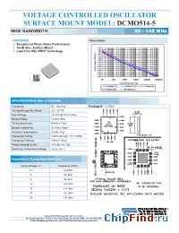 Datasheet DCMO514-5 manufacturer Synergy