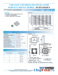 Datasheet DCRO160260-5 manufacturer Synergy