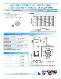 Datasheet DCRO270400-8 manufacturer Synergy