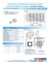 Datasheet DCRO273290-10 manufacturer Synergy