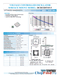 Datasheet DCRO285345-5 manufacturer Synergy