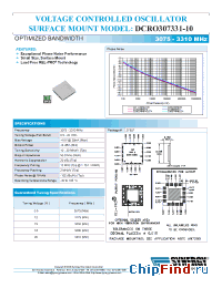 Datasheet DCRO307331-10 manufacturer Synergy