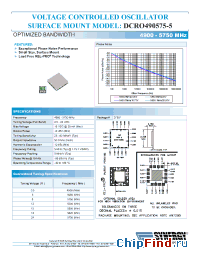 Datasheet DCRO490575-5 manufacturer Synergy