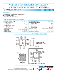 Datasheet DTMFO-900A manufacturer Synergy
