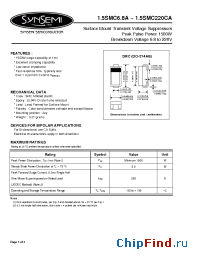 Datasheet 1.5SMC100A manufacturer Synsemi